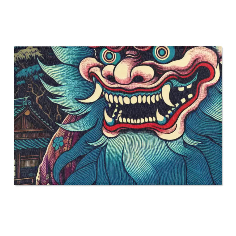 Japanese Yokai Area Rug with Mystic Allure Design 36’’ ×
