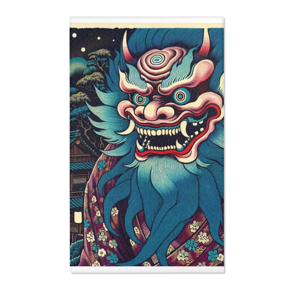Japanese Yokai Area Rug with Mystic Allure Design 36’’ ×