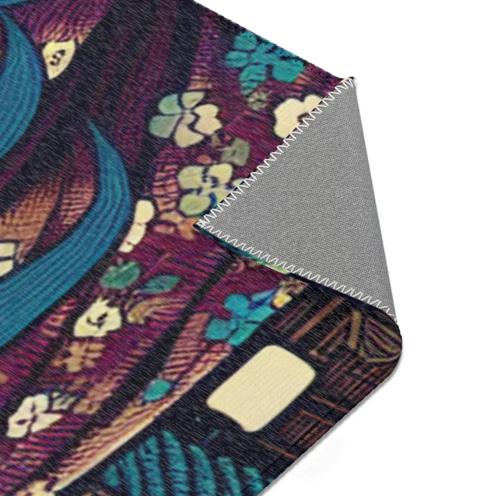 Japanese Yokai Area Rug with Mystic Allure Design