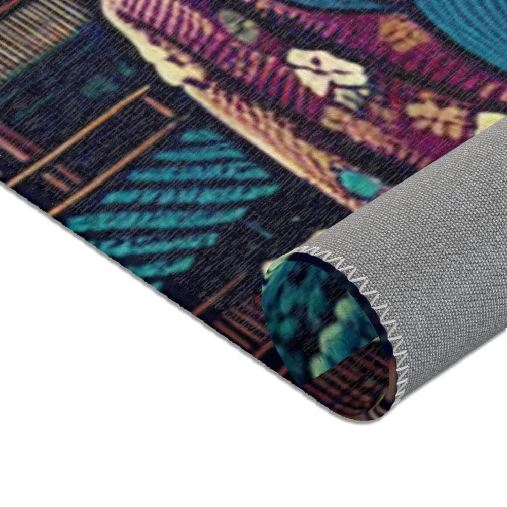 Japanese Yokai Area Rug with Mystic Allure Design