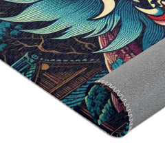 Japanese Yokai Area Rug with Mystic Allure Design