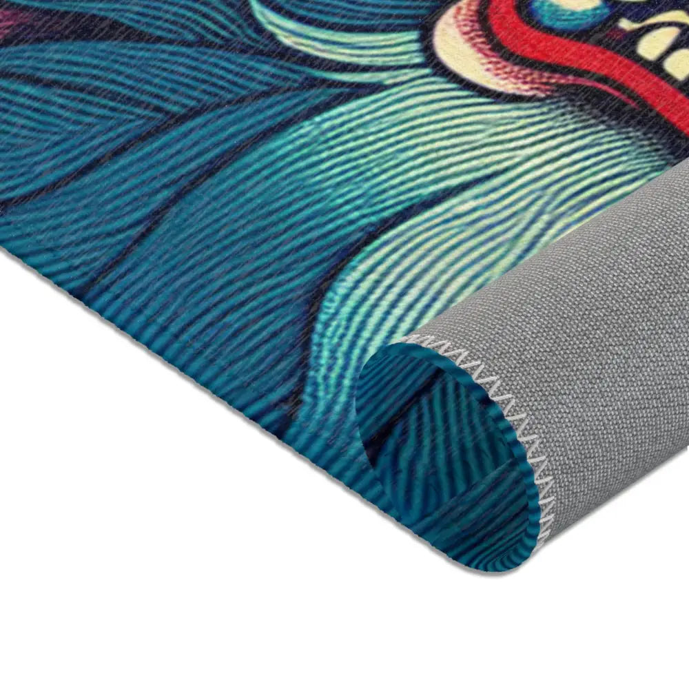 Japanese Yokai Area Rug with Mystic Allure Design