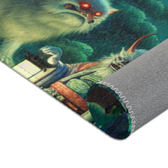 Japanese Yokai Area Rug with Twilight Hues and Forest Design