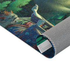 Japanese Yokai Area Rug with Twilight Hues and Forest Design