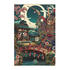 Japanese Yokai Area Rug with Vibrant Mythical Design 24’’ ×