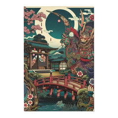 Japanese Yokai Area Rug with Vibrant Mythical Design 48’’ ×