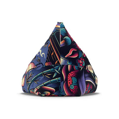 Japanese Yokai Art Area Bean Bag Chair Cover