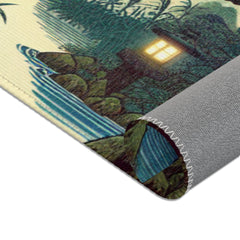 Japanese Yokai Art Area Rug with Edo Period Folklore Design