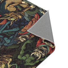 Japanese Yokai-Inspired Area Rug with Edo Style Design