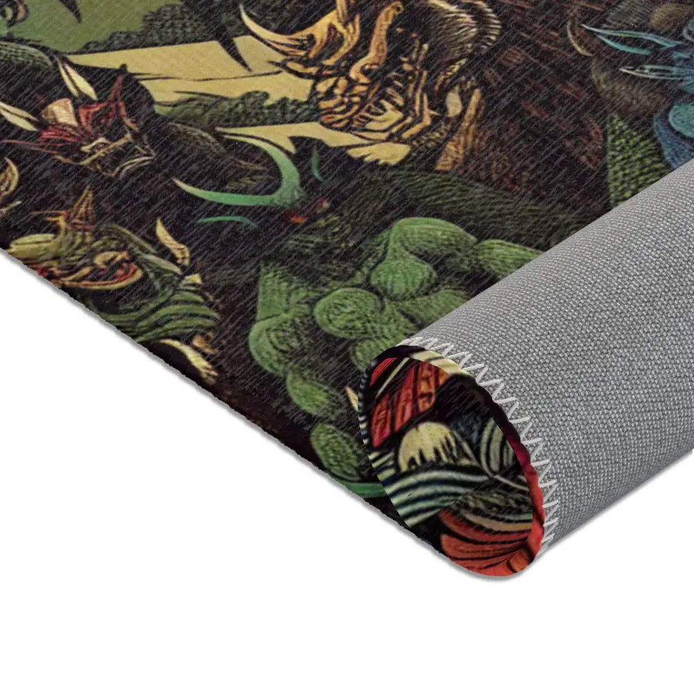 Japanese Yokai-Inspired Area Rug with Edo Style Design