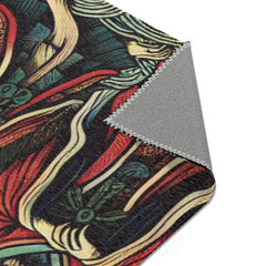 Japanese Yokai-Inspired Area Rug with Edo Style Design