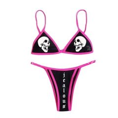 Jealous Dark Punk High Waist Bikini Set