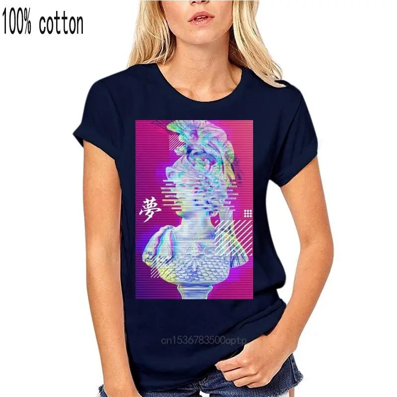 Julius Caesar Statue Vaporwave Women T-Shirt