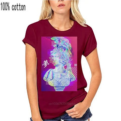 Julius Caesar Statue Vaporwave Women T-Shirt