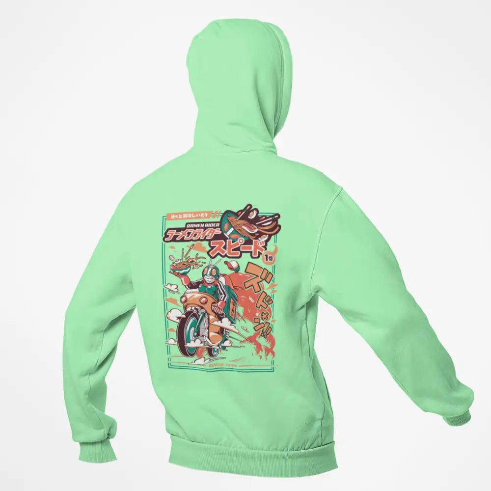 Kamen Rider Printed Urban Hoodie Japanese Design Mint / S