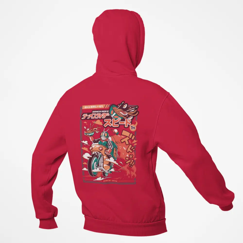 Kamen Rider Printed Urban Hoodie Japanese Design Red / S
