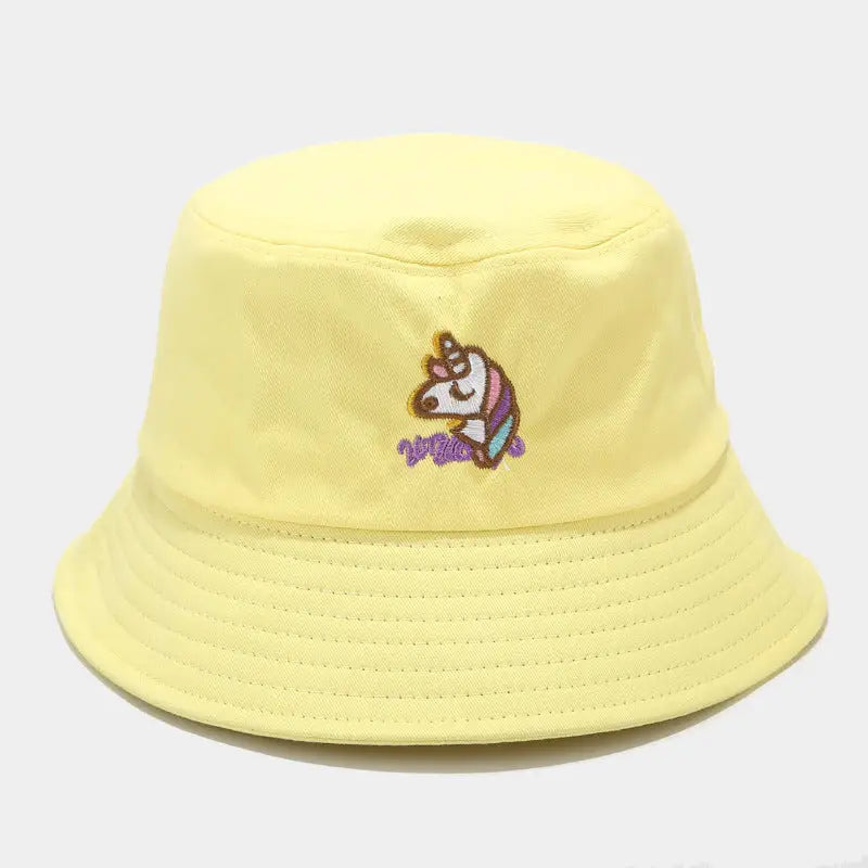 Kawaii Aesthetic Unicorn Bucket Hat - Yellow / M - Warm