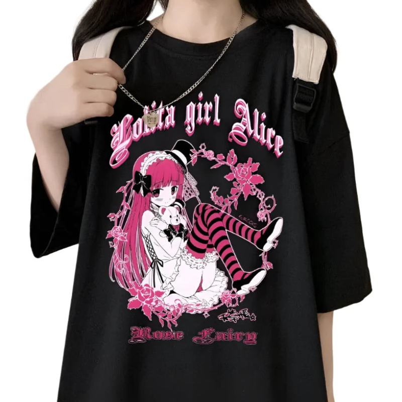 Kawaii Anime Gothic Girl T-Shirt