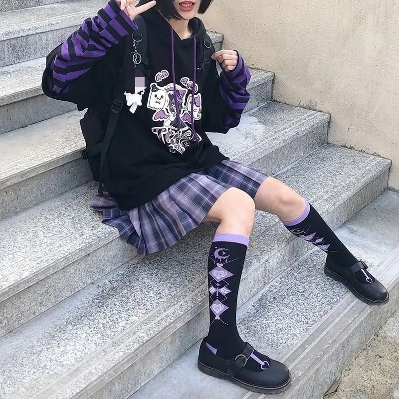 Kawaii Anime Gothic Hoodie Sweatshirt for E-Girl Style