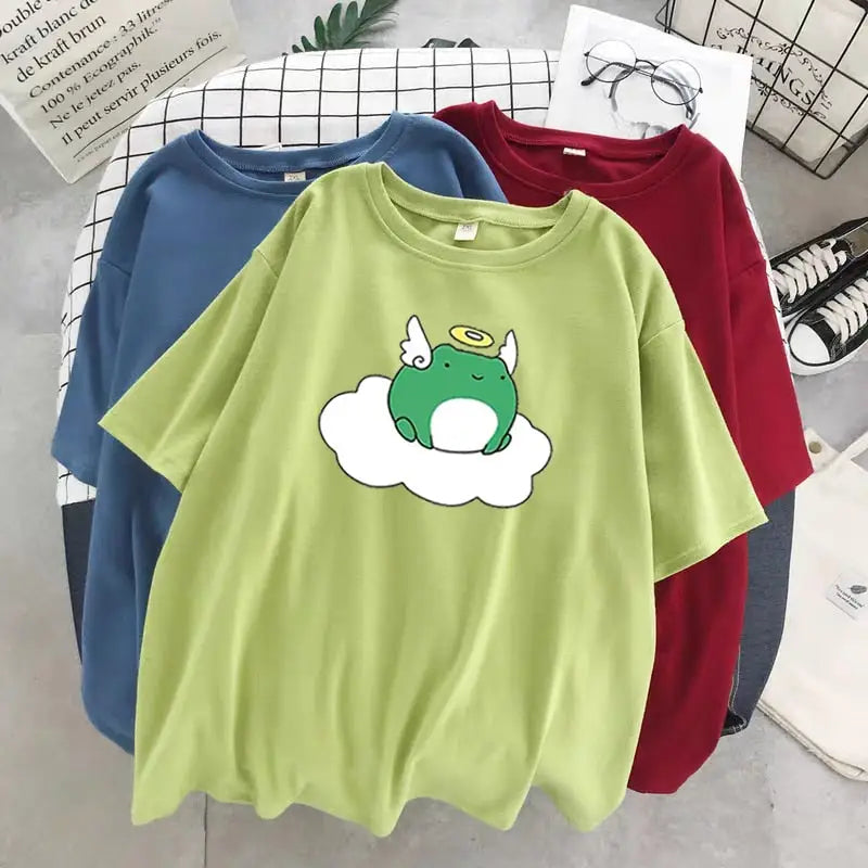 Kawaii Design Frog Angel T-shirt