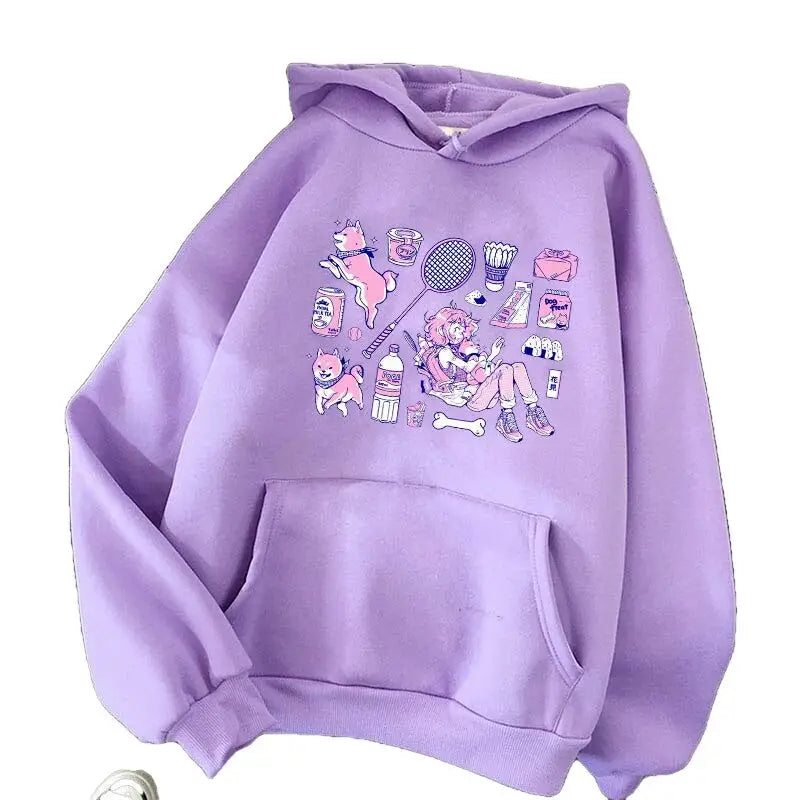 Kawaii Girl Dog Hoodie