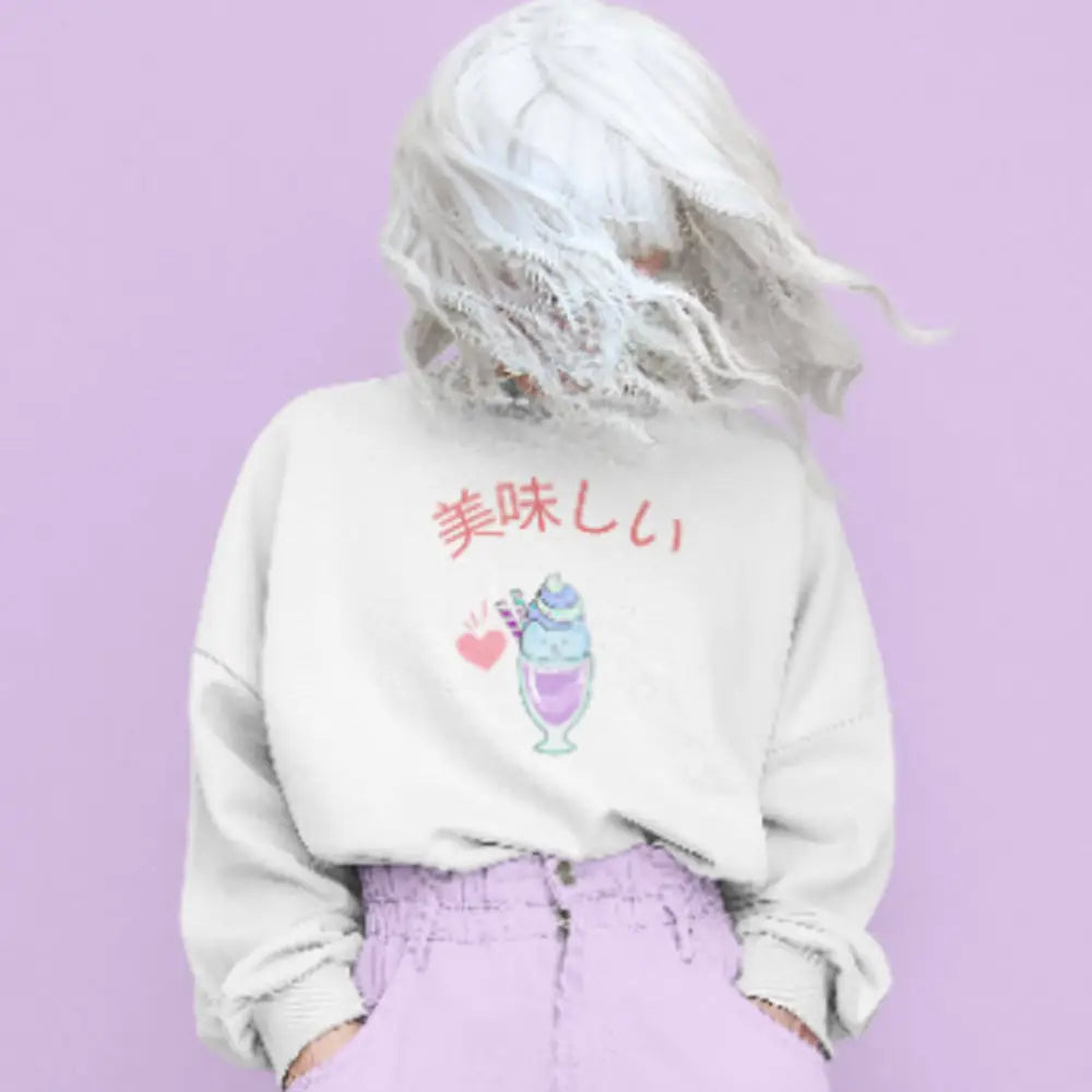 Kawaii Ice Cream Crewneck Sweatshirt - SWEATSHIRT