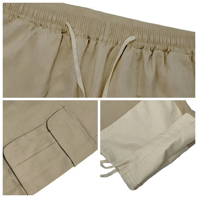 Khaki Flap Pocket Cargo Pants