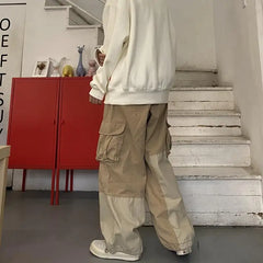 Khaki Flap Pocket Cargo Pants