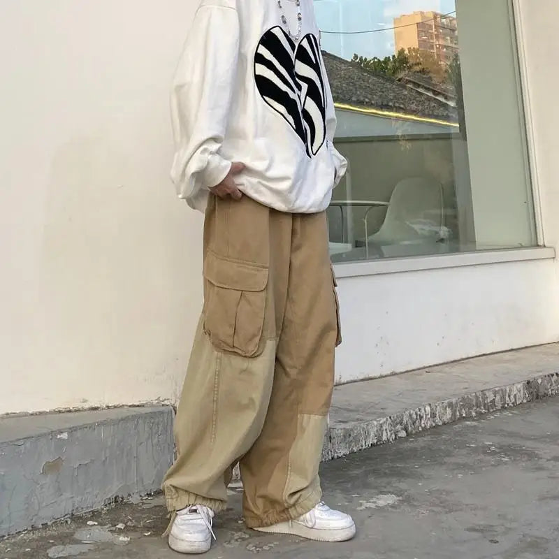 Khaki Flap Pocket Cargo Pants