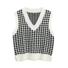 Knit Oversized Sweater Vest for Layering