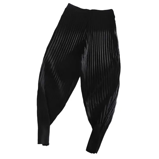 Knitted Harem Elastic High Waist Pants - Black / M - Jogger