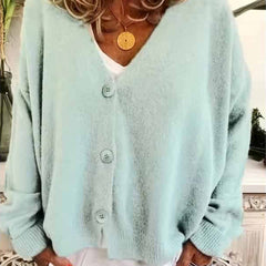 Knitted Long Sleeve Single Breasted V Neck Cardigan Baby