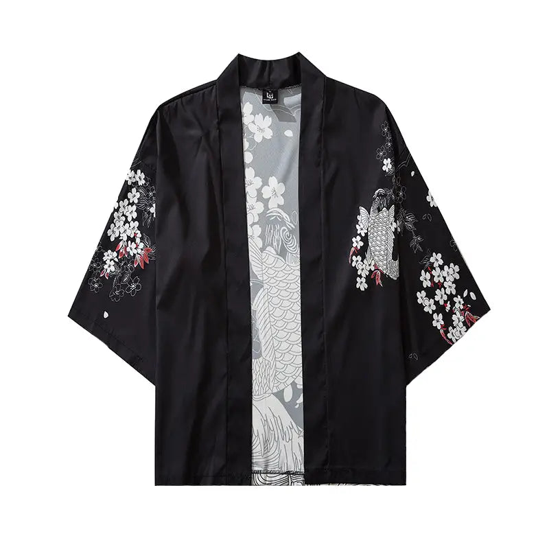 Koi Fish 3/4 Sleeve Kimono - KIMONO