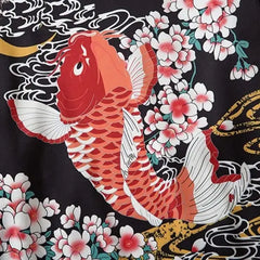 Koi Fish and Cherry Blossoms 3/4 Sleeve Kimono