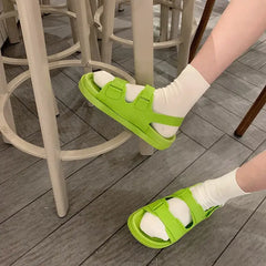 Korea Style Fashion Beach Rome Sandals - green / 6