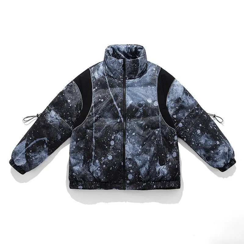 Korean Kpop Starry Reflective Parkas Coat