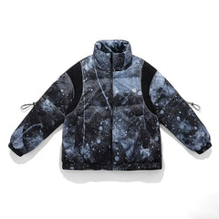 Korean Kpop Starry Reflective Parkas Coat