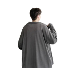 Korean Loose Long Sleeve Pleated Shirts