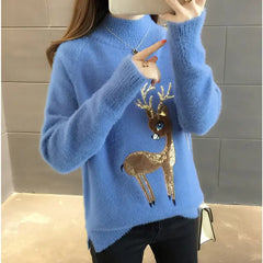 Korean Reindeer Ugly Christmas Sweater