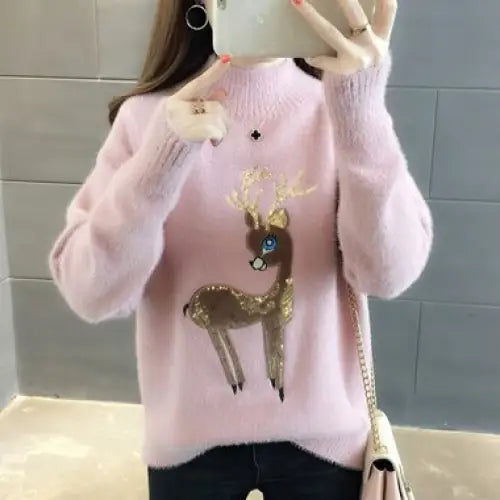 Korean Reindeer Ugly Christmas Sweater