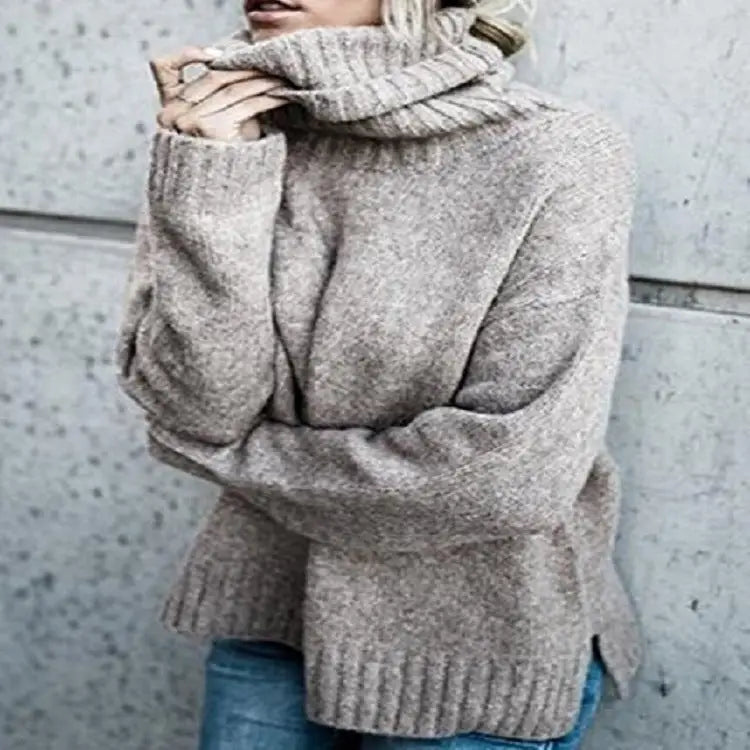 Korean style High-Collar Sweater