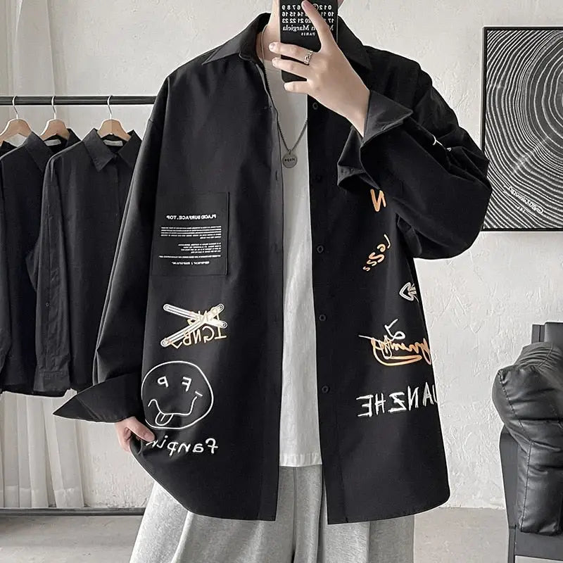 Korean Style Long Sleeve Oversized Shirt