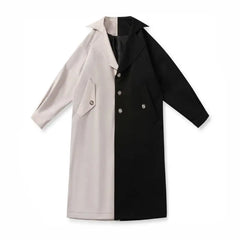 Korean Style Oversize Black & White Coat