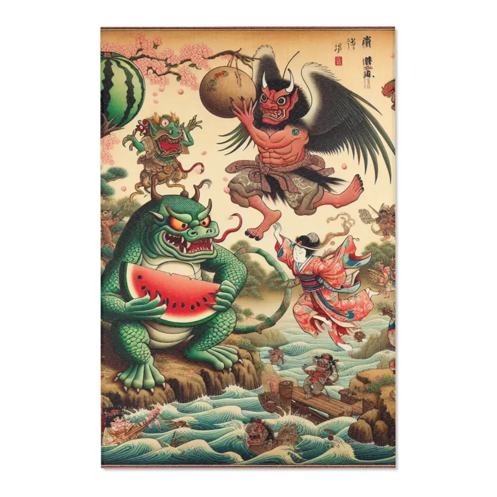 Kyo Miyamoto - Japanese Yōkai Rug - 48’ × 72’ - Home Decor