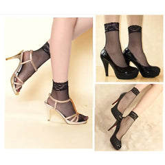 Lace Ruffle Fishnet Mesh Ankle Socks