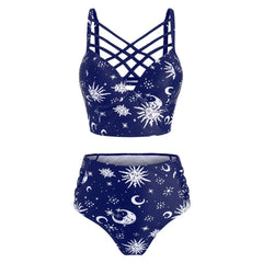 Lace-up Celestial Bodies Tankini