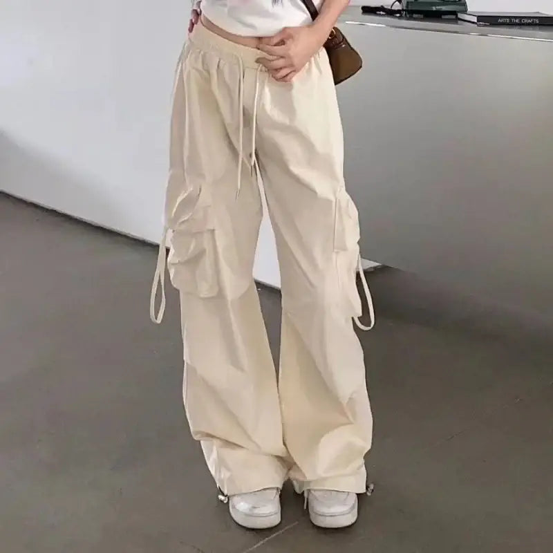 Large Pocket Retro Wide Leg Overalls