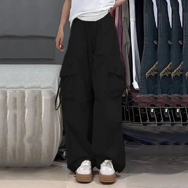 Large Pocket Retro Wide Leg Overalls