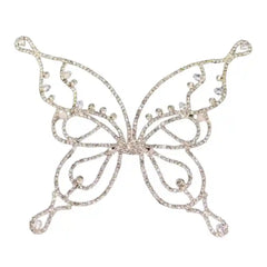 Large Sparkly Rhinestone Butterfly Face Mask