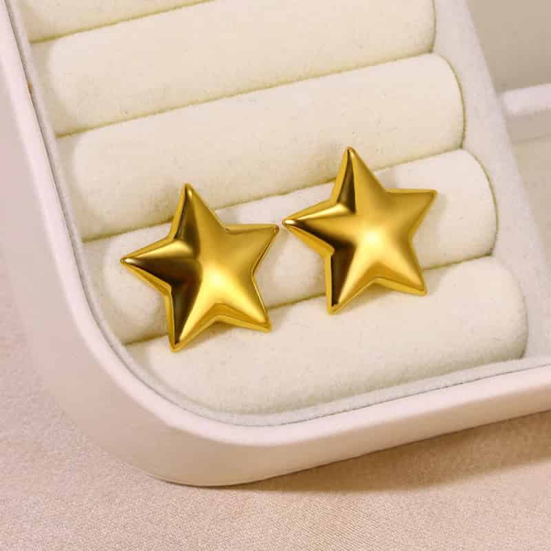 Leaf Heart Spiral Stainless Steel Weave Irregular Stud